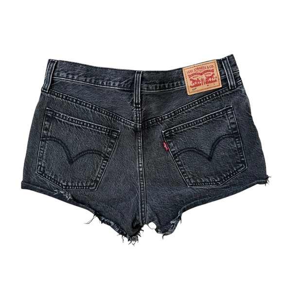 Levi's Pants - Levi's 501 Button-Fly Black Jean Shorts Cut-Off Size 29
